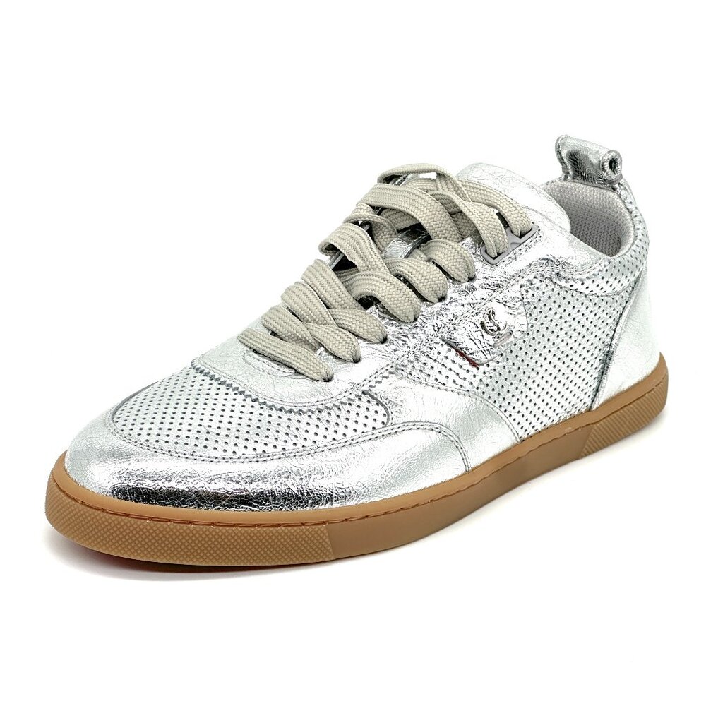 Christian Louboutin TUTTI RUI Donna Perforated Leather Sneakers Flat Shoes - Picture 6 of 16